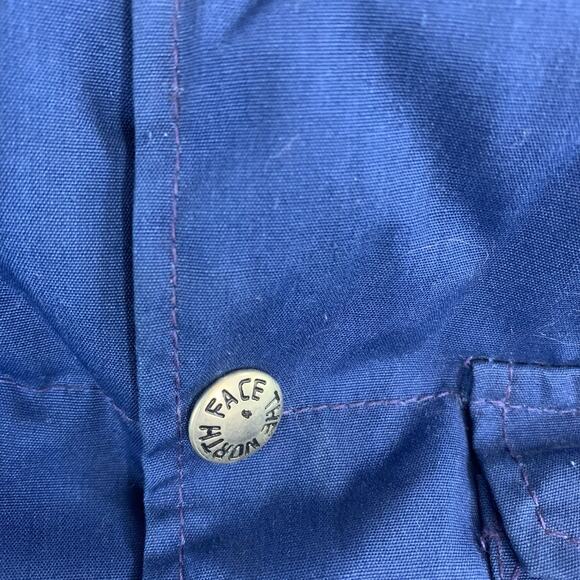 Vintage The North Face Puffer Vest Jacket Size Small Blue Brown Label Goose Down - Picture 2 of 10